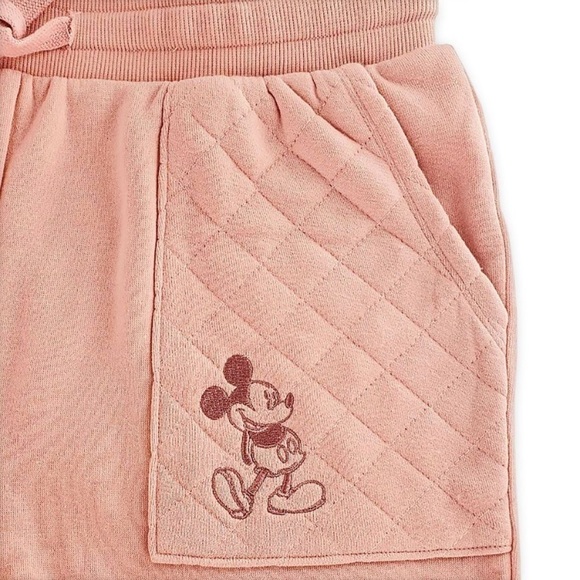 Disney Mickey Mouse Quilted Jogger Pants NWT Pink Sz 1X - Picture 4 of 9